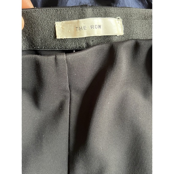 The Row Slim Cigarette Pants Viscose Size XS Black High Rise Ankle Zip - Picture 5 of 6